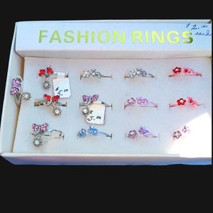 RESELL Bundle 13 Butterfly Bunny Rabbit Childrens Bling Rings